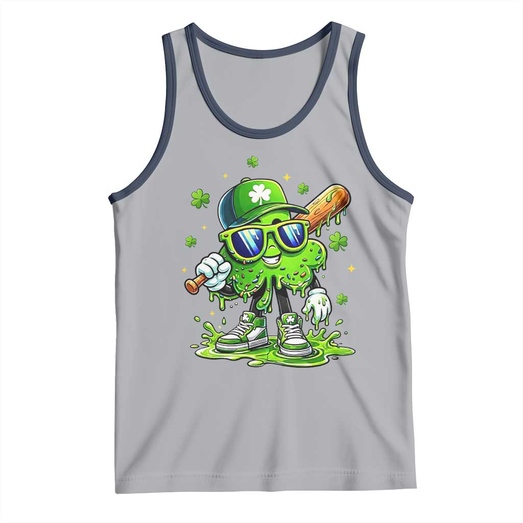 Funny St Patricks Day Clover Baseball Player Gift Tank Top