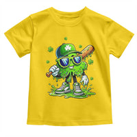Funny St Patricks Day Clover Baseball Player Gift Toddler T Shirt