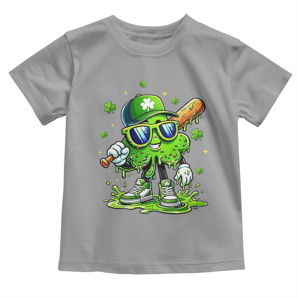 Funny St Patricks Day Clover Baseball Player Gift Toddler T Shirt