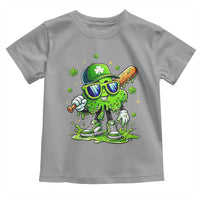 Funny St Patricks Day Clover Baseball Player Gift Toddler T Shirt