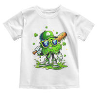 Funny St Patricks Day Clover Baseball Player Gift Toddler T Shirt