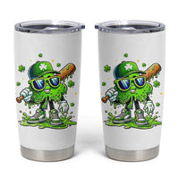 Funny St Patricks Day Clover Baseball Player Gift Tumbler Cup
