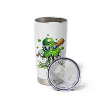 Funny St Patricks Day Clover Baseball Player Gift Tumbler Cup
