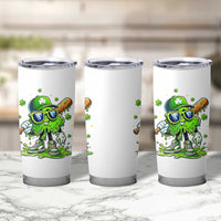 Funny St Patricks Day Clover Baseball Player Gift Tumbler Cup