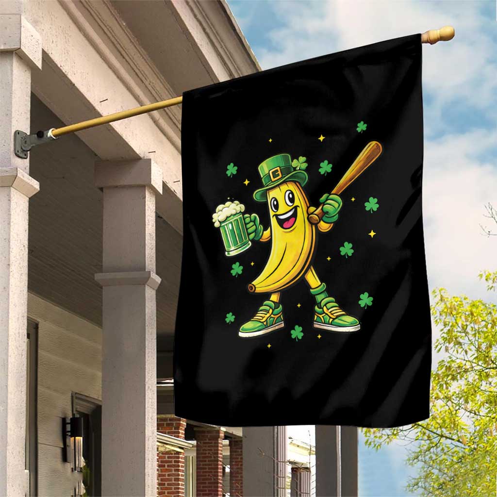 Funny Banana Baseball Player Gift Garden Flag St Patricks Day