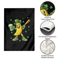 Funny Banana Baseball Player Gift Garden Flag St Patricks Day