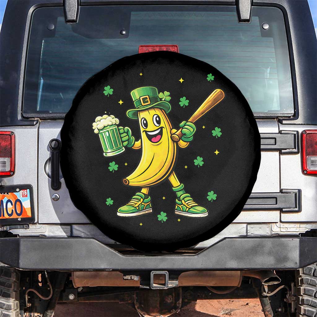 Funny Banana Baseball Player Gift Spare Tire Cover St Patricks Day
