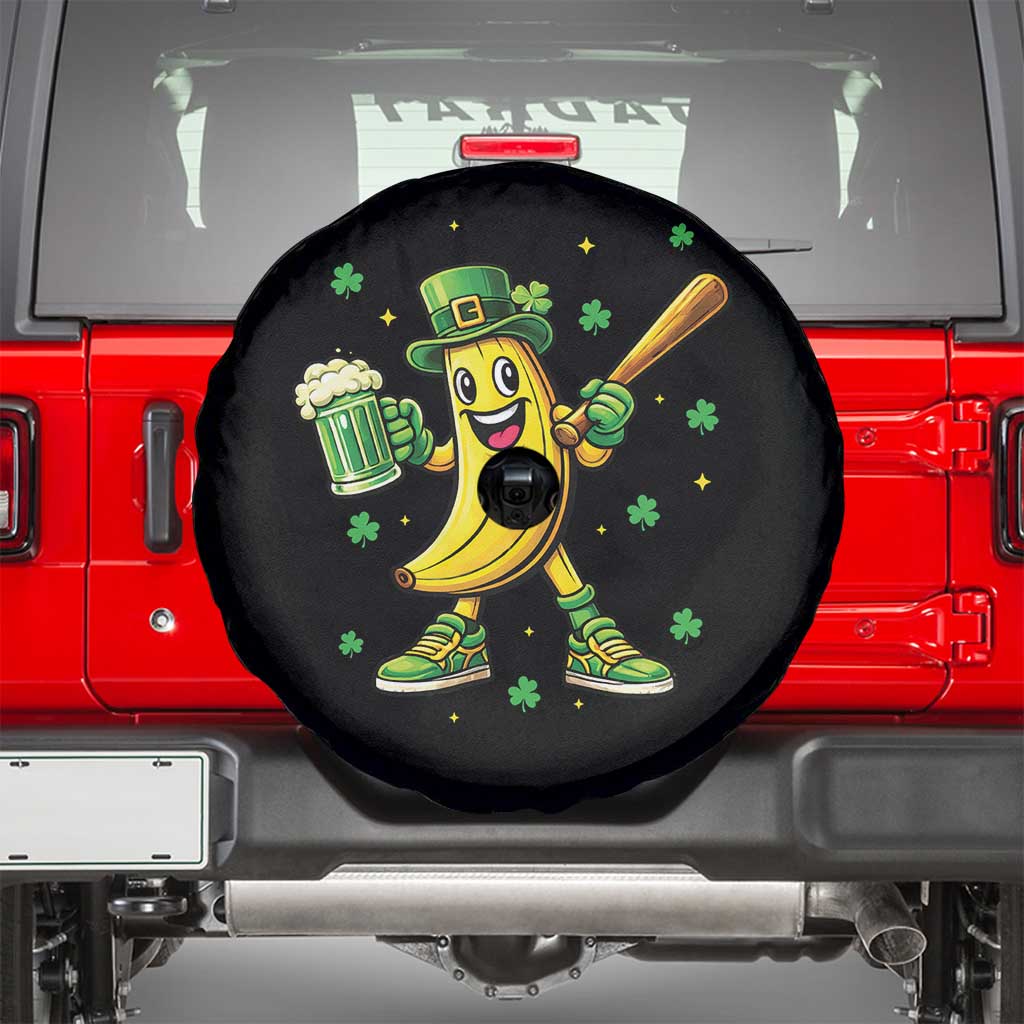 Funny Banana Baseball Player Gift Spare Tire Cover St Patricks Day