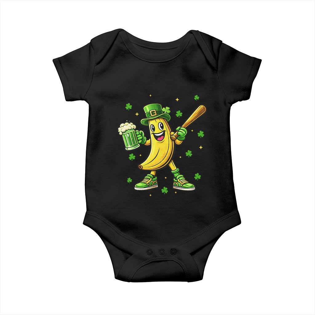Funny Banana Baseball Player Gift Baby Onesie St Patricks Day
