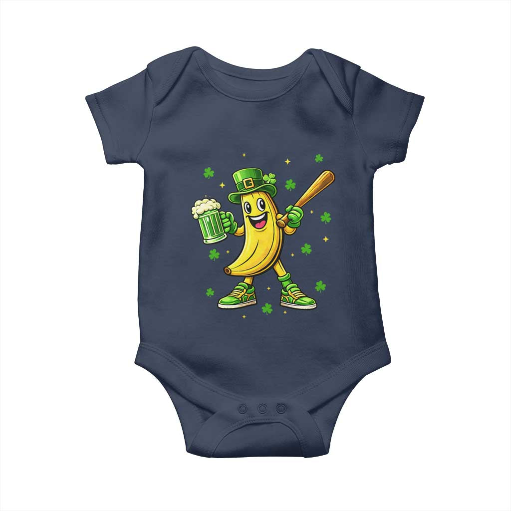 Funny Banana Baseball Player Gift Baby Onesie St Patricks Day