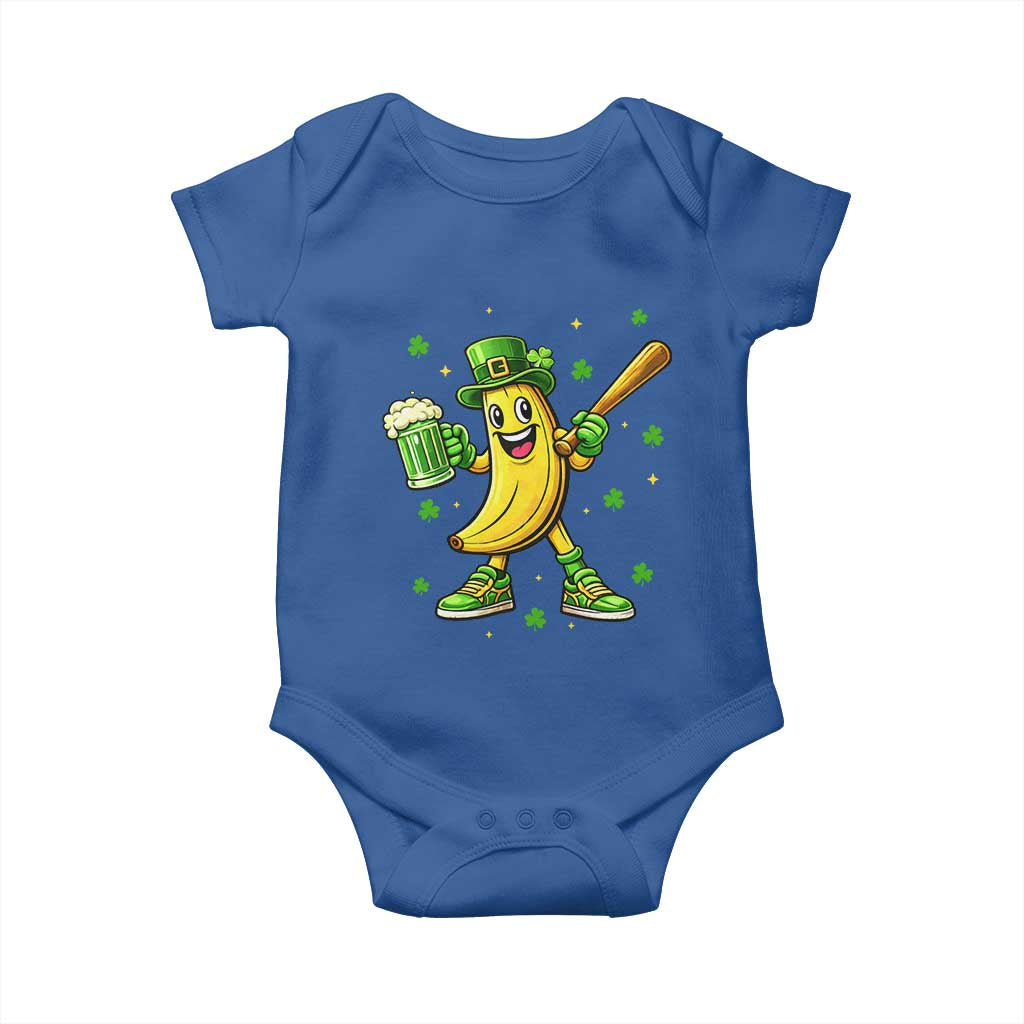 Funny Banana Baseball Player Gift Baby Onesie St Patricks Day