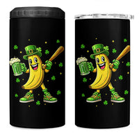 Funny Banana Baseball Player Gift 4 in 1 Can Cooler Tumbler St Patricks Day