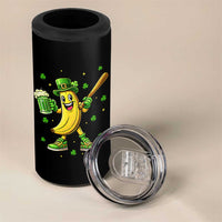 Funny Banana Baseball Player Gift 4 in 1 Can Cooler Tumbler St Patricks Day