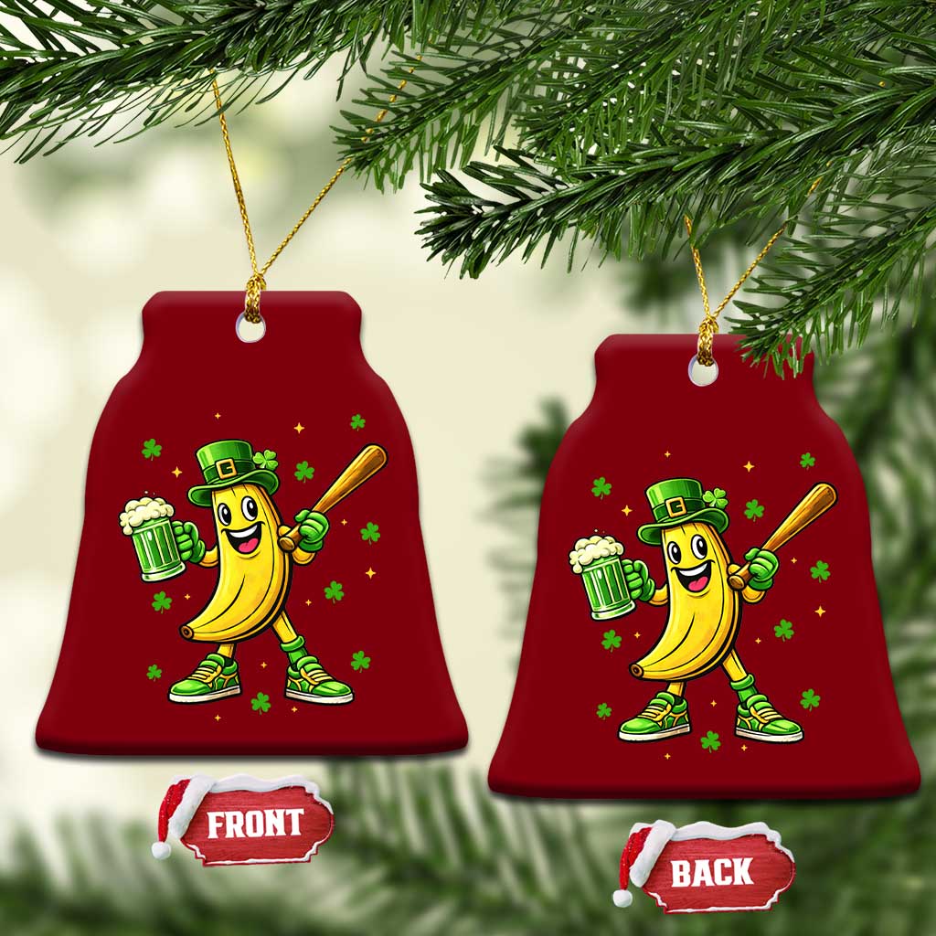 Funny Banana Baseball Player Gift Ceramic Ornament St Patricks Day
