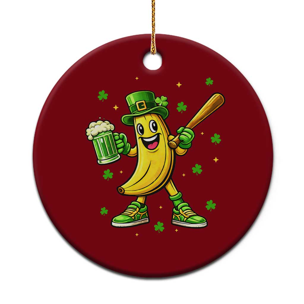 Funny Banana Baseball Player Gift Ceramic Ornament St Patricks Day