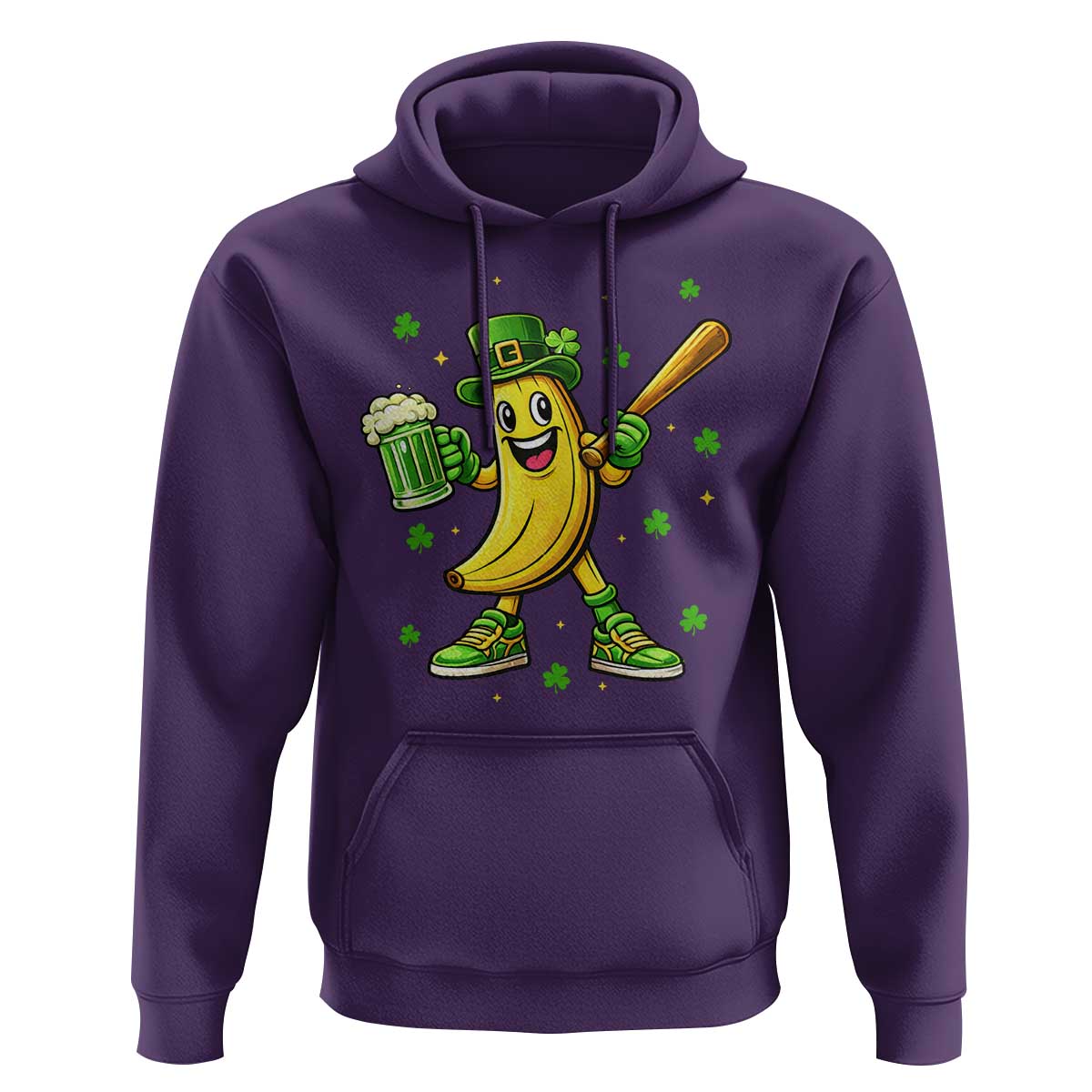 Funny Banana Baseball Player Gift Hoodie St Patricks Day