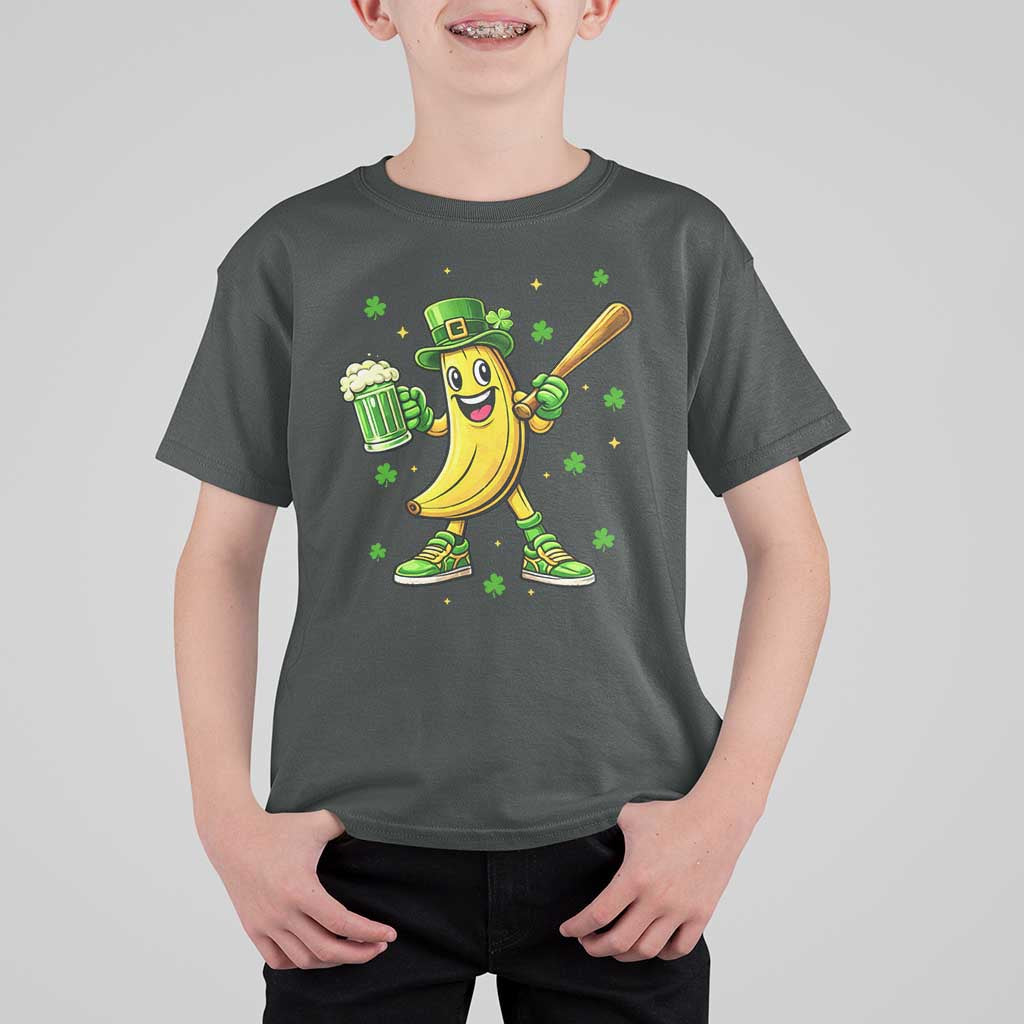Funny Banana Baseball Player Gift T Shirt For Kid St Patricks Day
