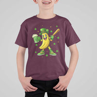 Funny Banana Baseball Player Gift T Shirt For Kid St Patricks Day