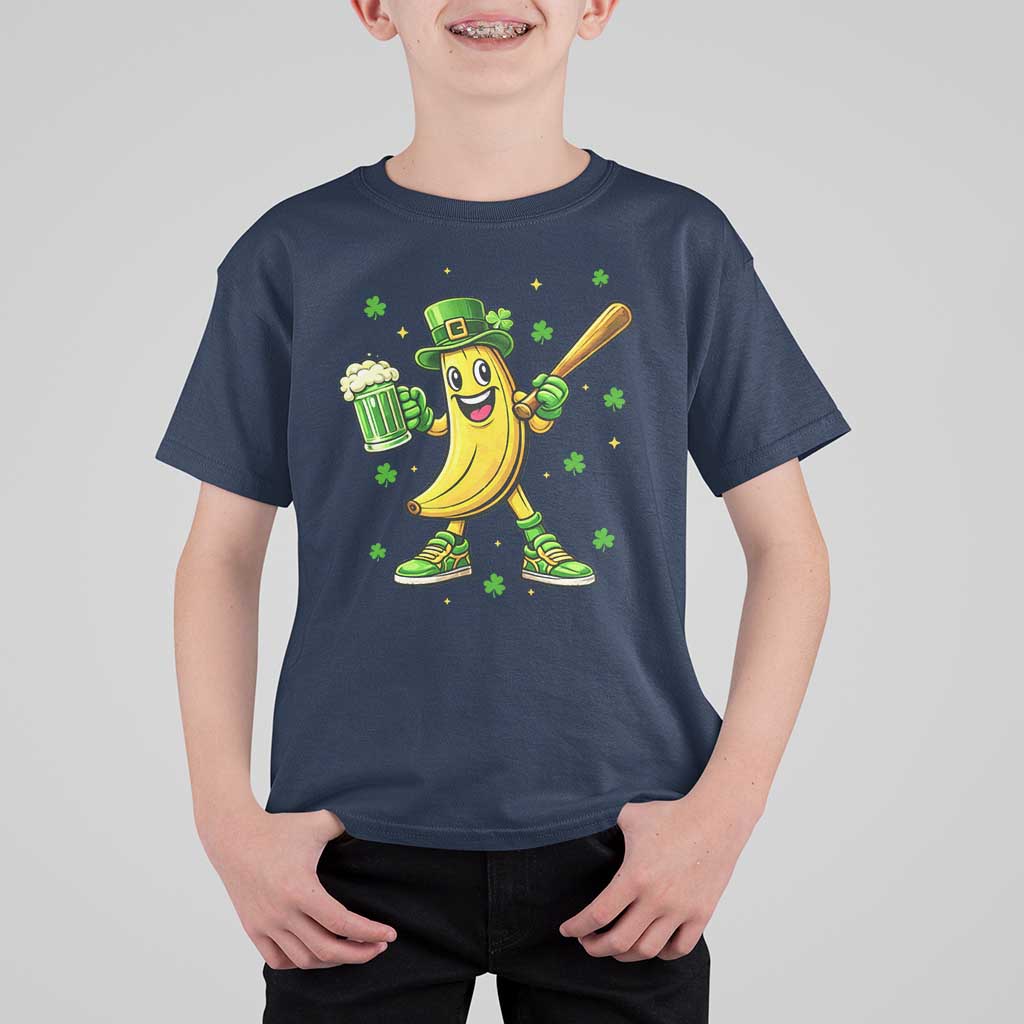 Funny Banana Baseball Player Gift T Shirt For Kid St Patricks Day