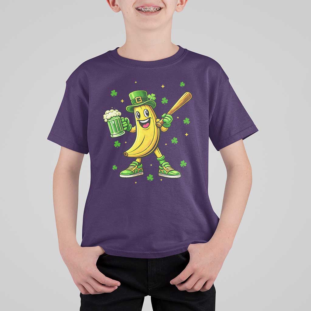 Funny Banana Baseball Player Gift T Shirt For Kid St Patricks Day