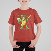 Funny Banana Baseball Player Gift T Shirt For Kid St Patricks Day