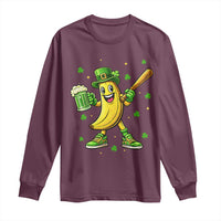 Funny Banana Baseball Player Gift Long Sleeve Shirt St Patricks Day