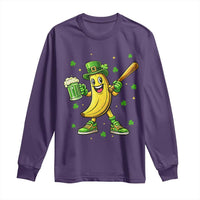 Funny Banana Baseball Player Gift Long Sleeve Shirt St Patricks Day