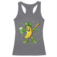 Funny Banana Baseball Player Gift Racerback Tank Top St Patricks Day
