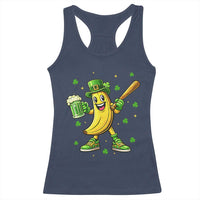 Funny Banana Baseball Player Gift Racerback Tank Top St Patricks Day