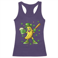 Funny Banana Baseball Player Gift Racerback Tank Top St Patricks Day