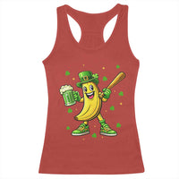 Funny Banana Baseball Player Gift Racerback Tank Top St Patricks Day