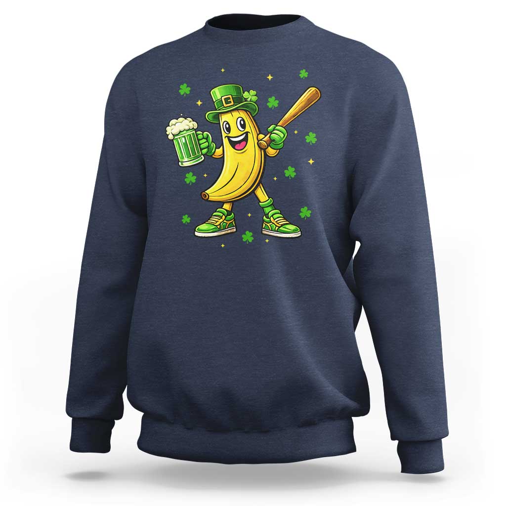Funny Banana Baseball Player Gift Sweatshirt St Patricks Day