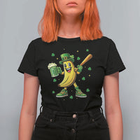Funny Banana Baseball Player Gift T Shirt For Women St Patricks Day