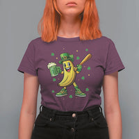 Funny Banana Baseball Player Gift T Shirt For Women St Patricks Day