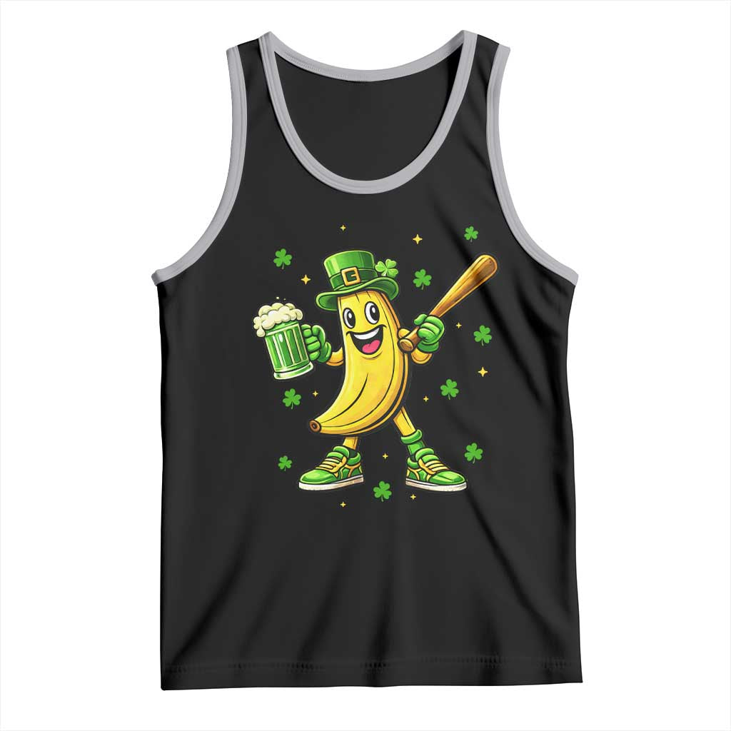 Funny Banana Baseball Player Gift Tank Top St Patricks Day