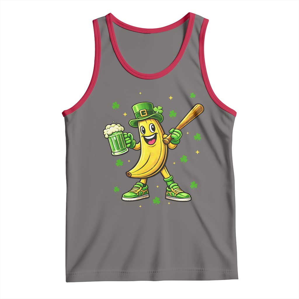 Funny Banana Baseball Player Gift Tank Top St Patricks Day