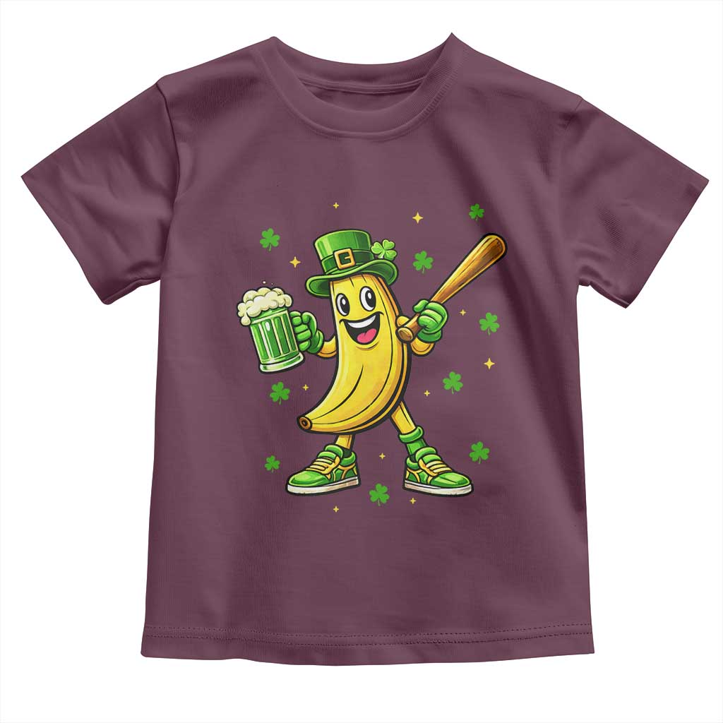 Funny Banana Baseball Player Gift Toddler T Shirt St Patricks Day