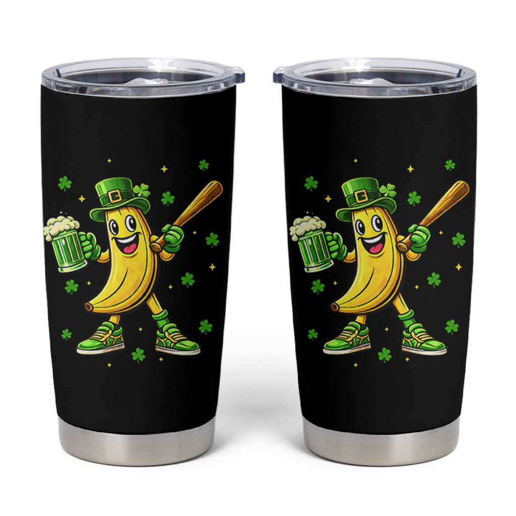 Funny Banana Baseball Player Gift Tumbler Cup St Patricks Day