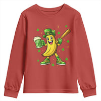 Funny Banana Baseball Player Gift Youth Sweatshirt St Patricks Day