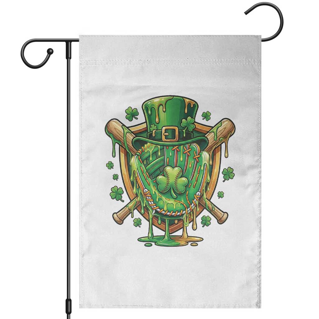 Slimy Shamrock Baseball Glove Garden Flag St Patricks Day Gift
