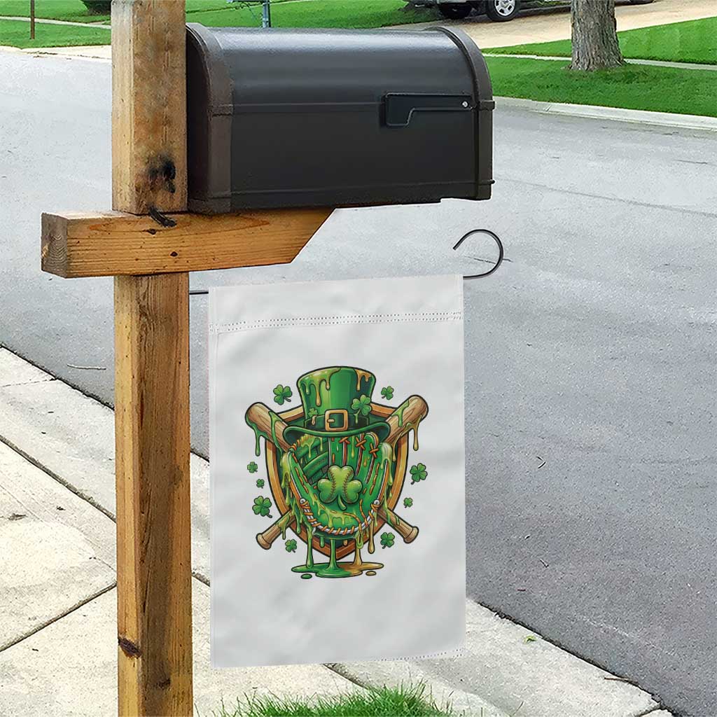 Slimy Shamrock Baseball Glove Garden Flag St Patricks Day Gift