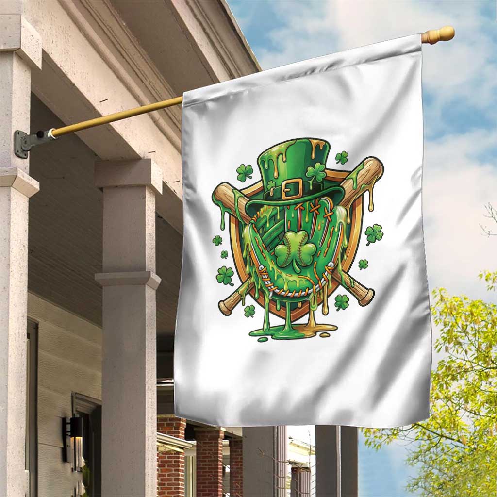 Slimy Shamrock Baseball Glove Garden Flag St Patricks Day Gift