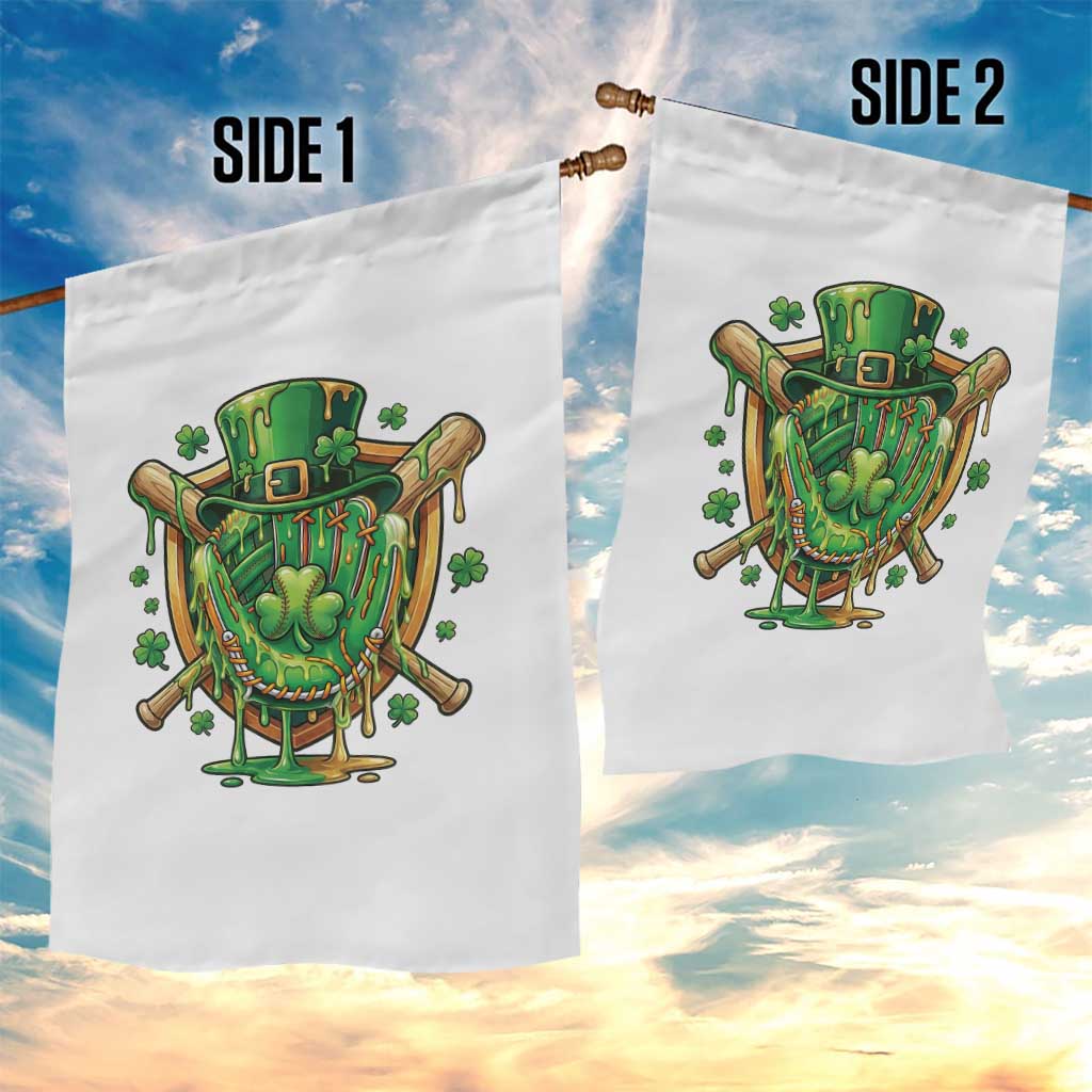 Slimy Shamrock Baseball Glove Garden Flag St Patricks Day Gift