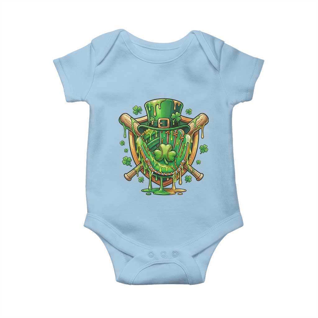 Slimy Shamrock Baseball Glove Baby Onesie St Patricks Day Gift