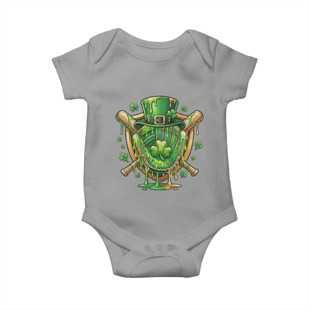 Slimy Shamrock Baseball Glove Baby Onesie St Patricks Day Gift