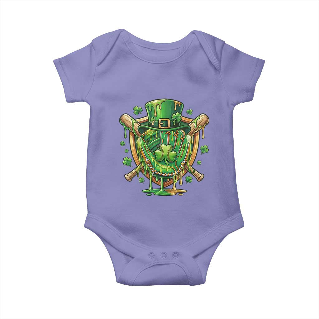Slimy Shamrock Baseball Glove Baby Onesie St Patricks Day Gift