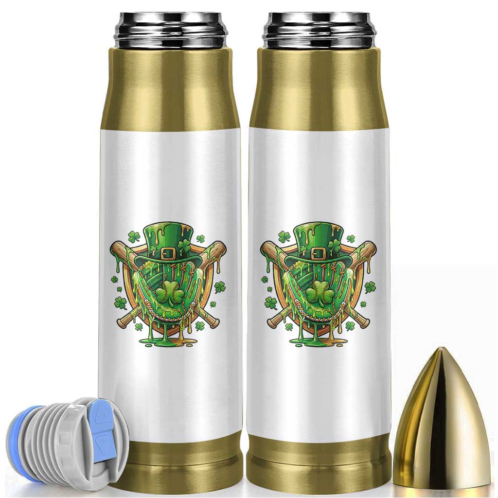 Slimy Shamrock Baseball Glove Bullet Tumbler St Patricks Day Gift