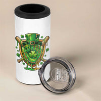 Slimy Shamrock Baseball Glove 4 in 1 Can Cooler Tumbler St Patricks Day Gift