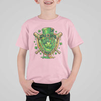 Slimy Shamrock Baseball Glove T Shirt For Kid St Patricks Day Gift