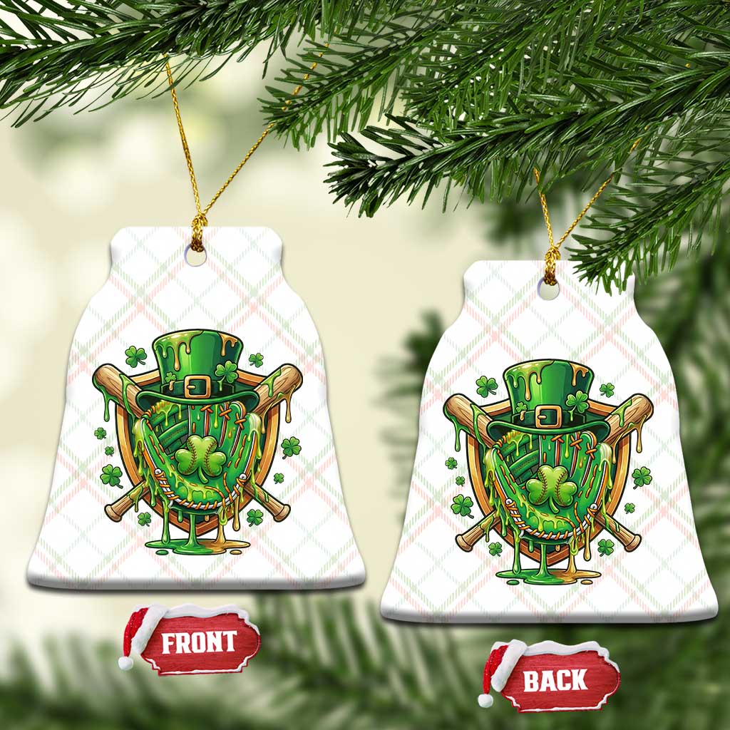 Slimy Shamrock Baseball Glove Ceramic Ornament St Patricks Day Gift